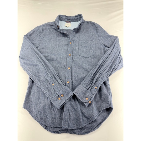 Ben Sherman Other - Ben Sherman Blue Heather Flannel Long Sleeve Button-Down Shirt - Size Medium